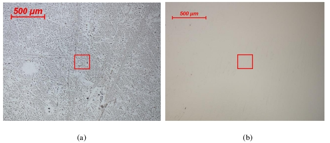 大氣常壓等離子清洗前后K9玻璃基片表面機油分布狀況