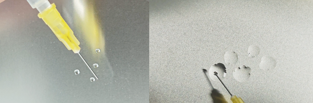 等離子表面處理前后不銹鋼板表面水接觸角變化